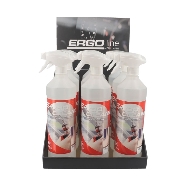 Lot de 9 nettoyants vitres et pare-brise spécial traces FIRST E-VAP CLEANER avec présentoir